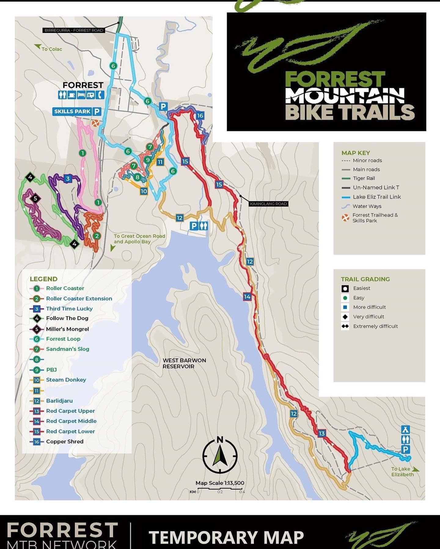Temporary Trail Map Souhern Trails